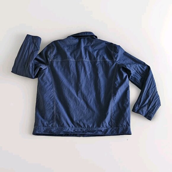 Tommy Bahama Jacket Mens M Navy Cotton Nylon Full Zip Lined Windbreaker Pockets - Picture 16 of 16